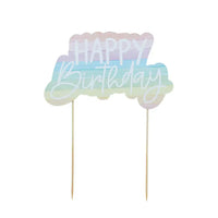 Pastel Rainbow Eco Cake Topper General Party