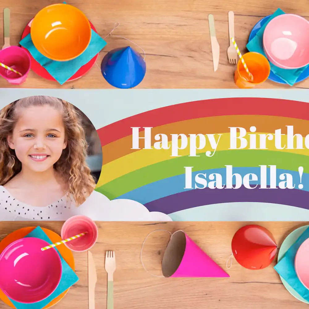 Personalised Rainbow Table Runner Personalised Runner