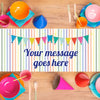 Personalised Rainbow Bunting Table Runner Personalised Runner