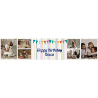 Personalised Rainbow Bunting Table Runner Personalised Runner