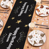 Personalised Black & Gold Table Runner Personalised Runner