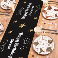 Personalised Black & Gold Table Runner Personalised Runner