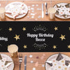 Personalised Black & Gold Table Runner Personalised Runner