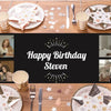 Personalised Black & Gold Table Runner Personalised Runner