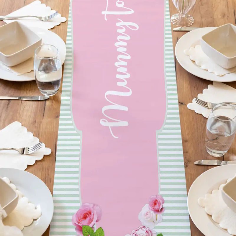 Personalised English Rose Table Runner Personalised Runner