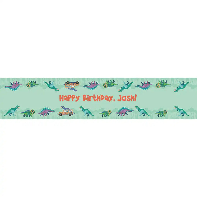 Personalised Dino Explorer Table Runner Personalised Runner