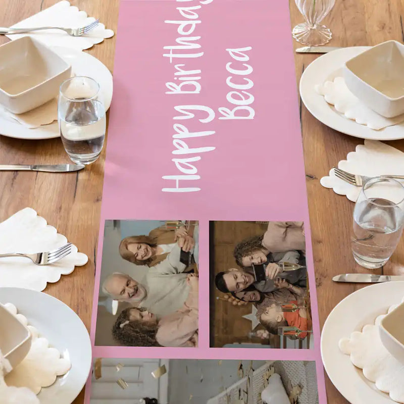 Create Your Own Table Runner - Solid Colours Personalised Runner