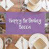 Create Your Own Table Runner - Solid Colours Purple Personalised Runner