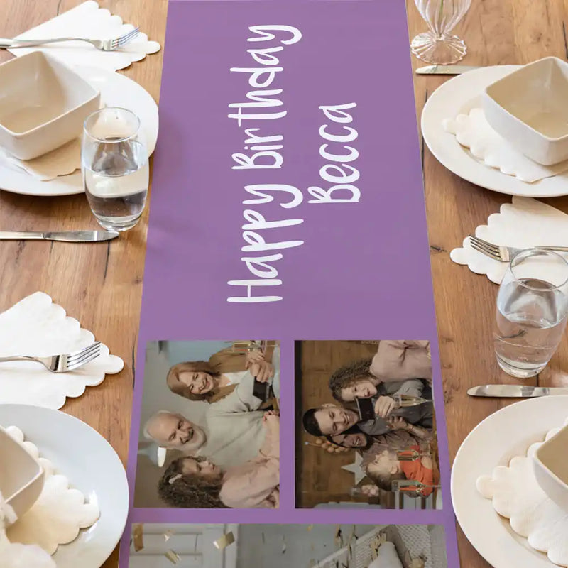 Create Your Own Table Runner - Solid Colours Personalised Runner