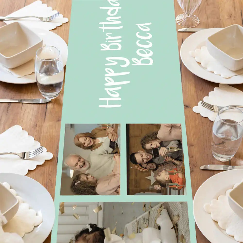 Create Your Own Table Runner - Solid Colours Personalised Runner