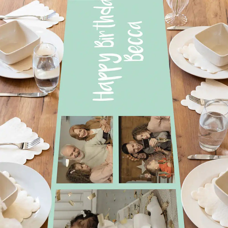 Create Your Own Table Runner - Solid Colours Personalised Runner