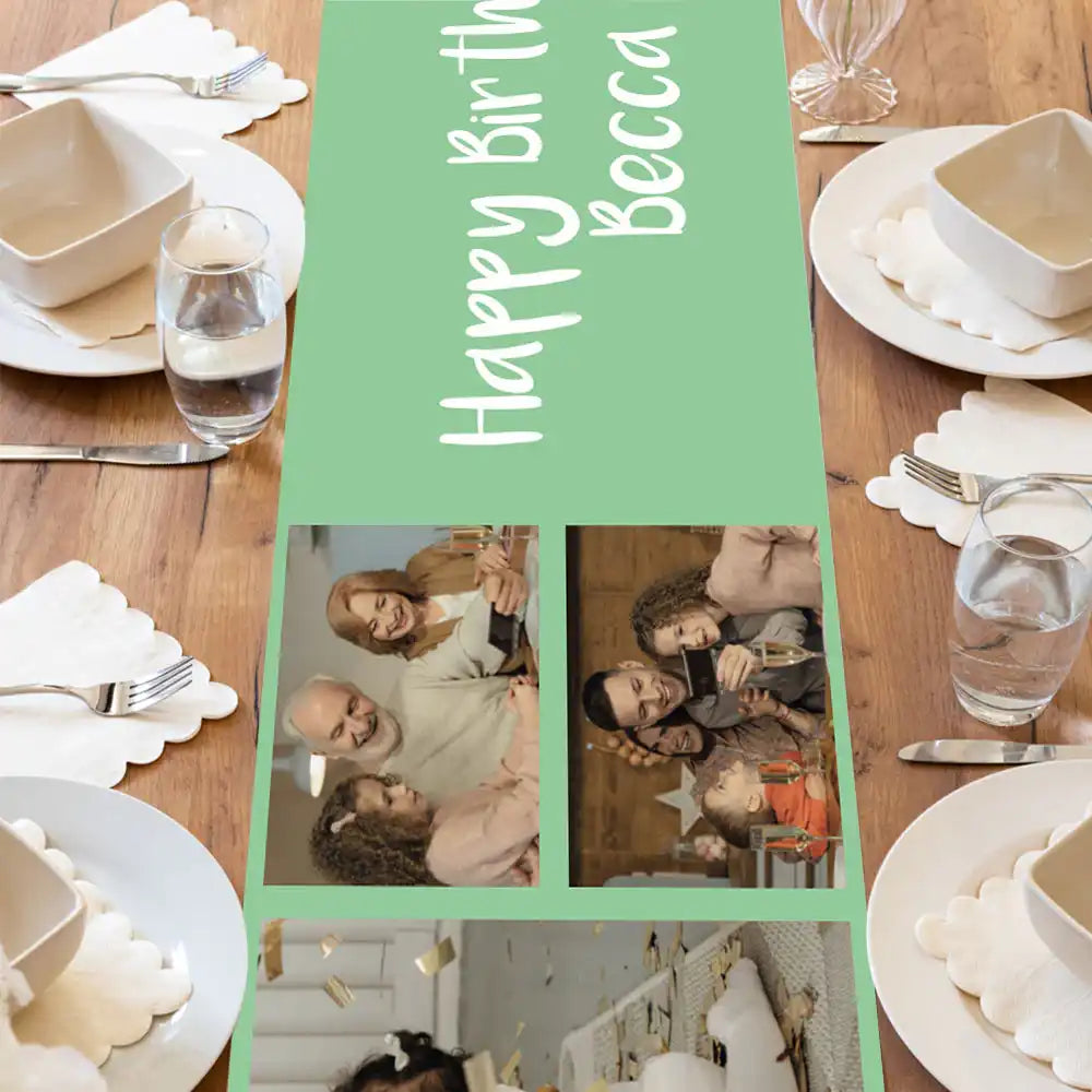 Create Your Own Table Runner - Solid Colours Personalised Runner
