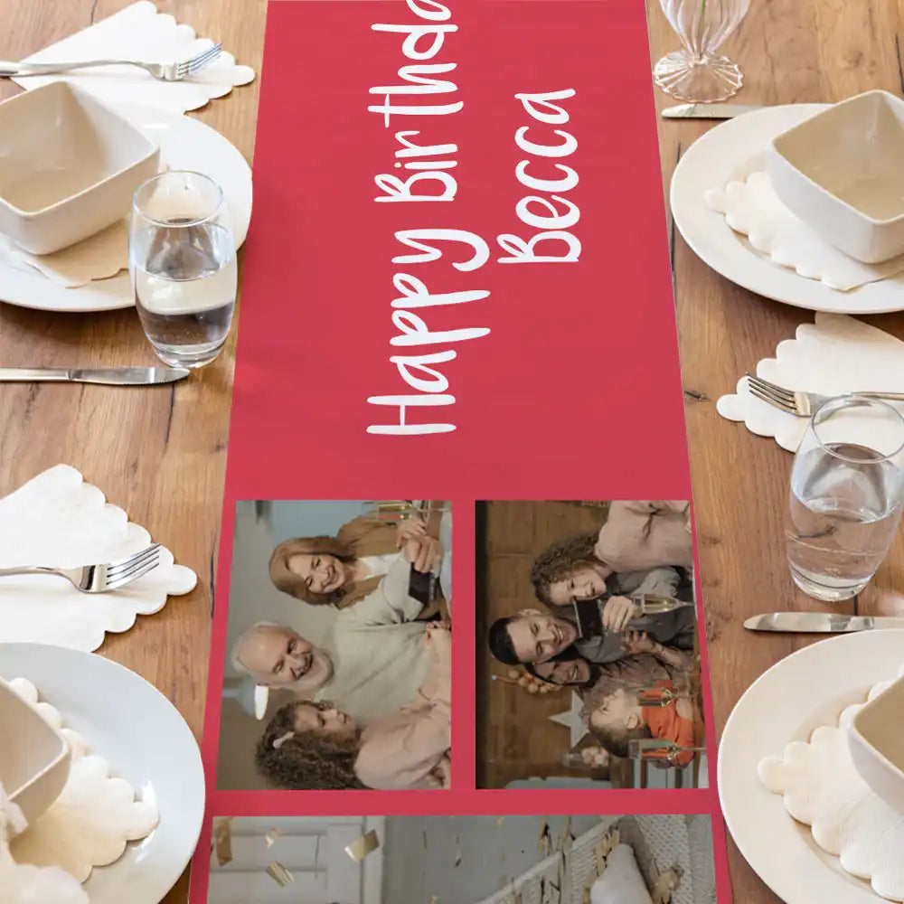 Create Your Own Table Runner - Solid Colours Personalised Runner