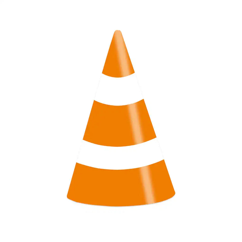 On the Road Cone Hats (x8) Kids Party