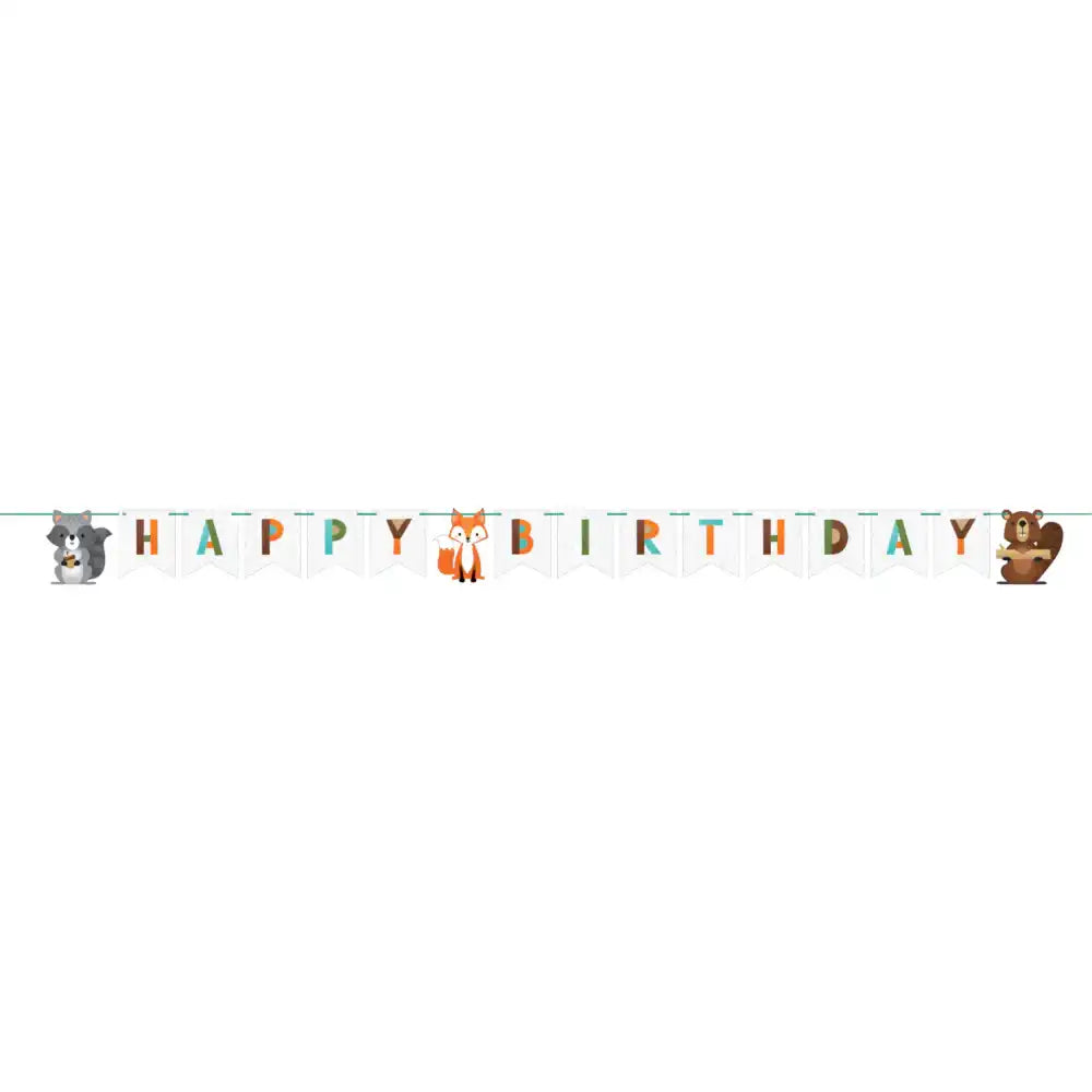 Woodland Animals Birthday Bunting 1st Birthday