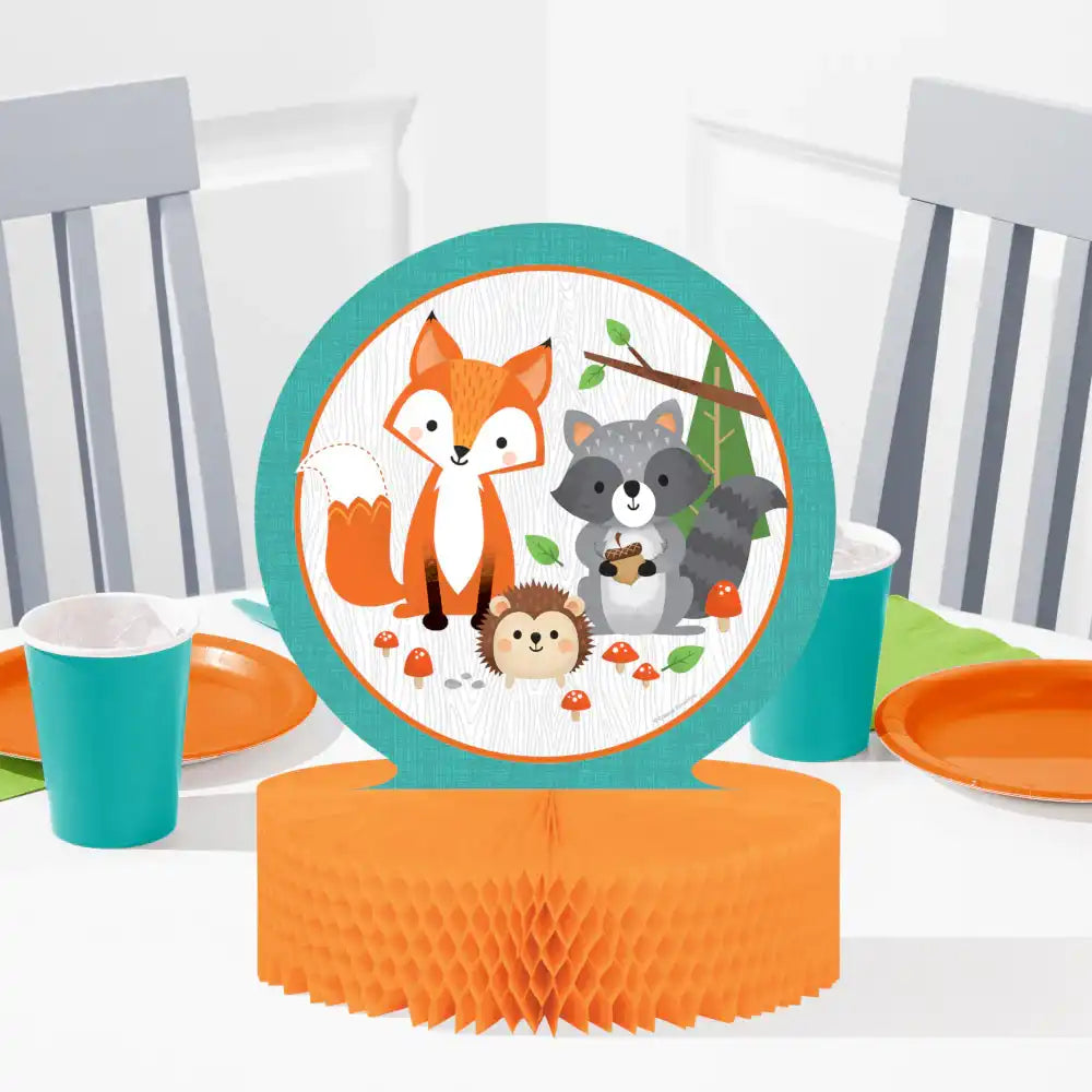 Woodland Animals Paper Centrepiece 1st Birthday