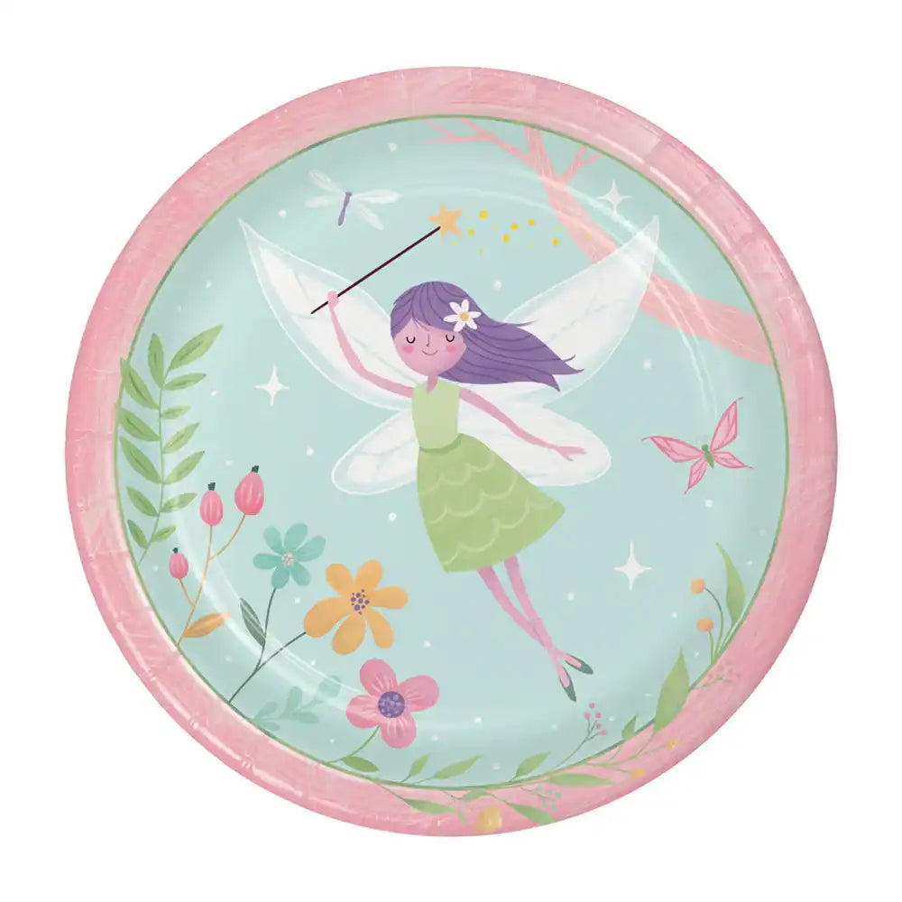 Fairy Forest - Dinner Paper Party Plates (x8) Kids Party