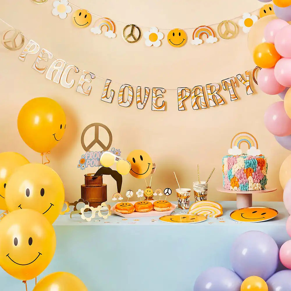 Peace Love Party Banner (2m) Roller Disco