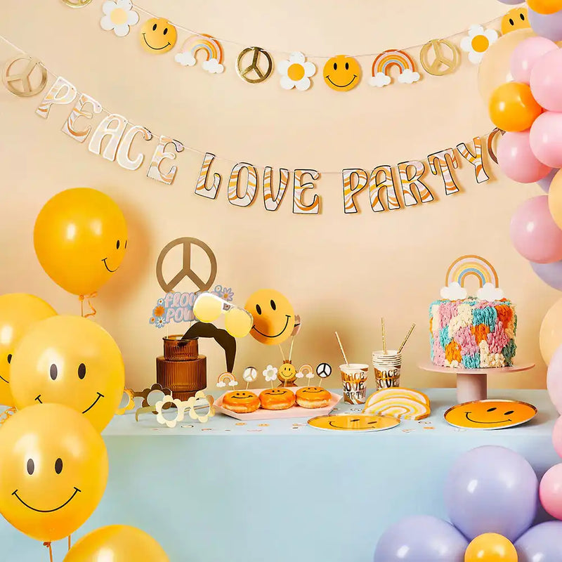 Peace Love Party Banner (2m) Roller Disco