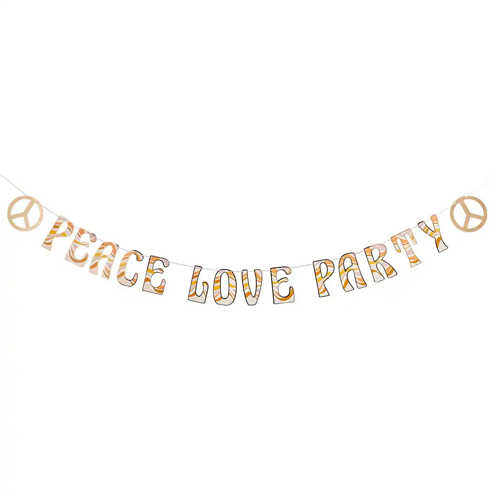 Peace Love Party Banner (2m) Roller Disco