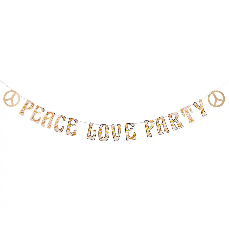 Peace Love Party Banner (2m) Roller Disco