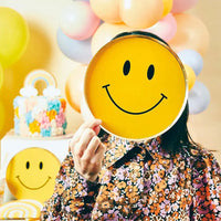 Smiley Paper Plates (x8) Disco Party