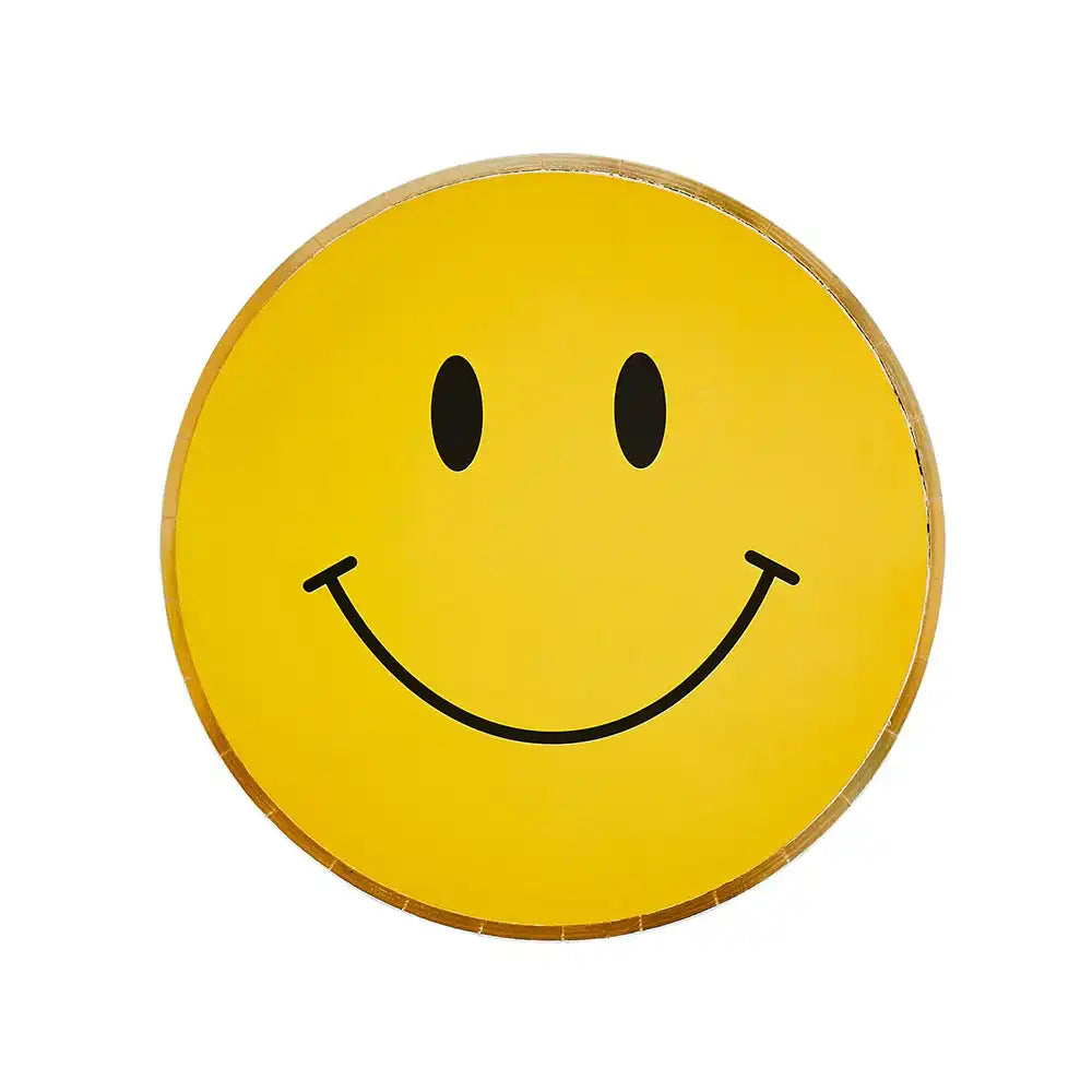 Smiley Paper Plates (x8) Disco Party
