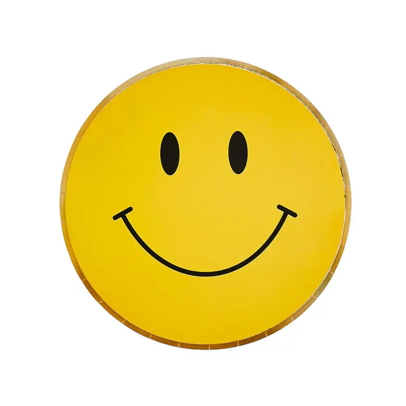 Smiley Paper Plates (x8) Disco Party