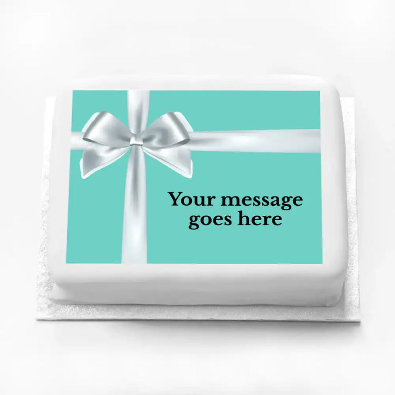 Personalised Photo Cake - Tiffany Blue Personalised Cake