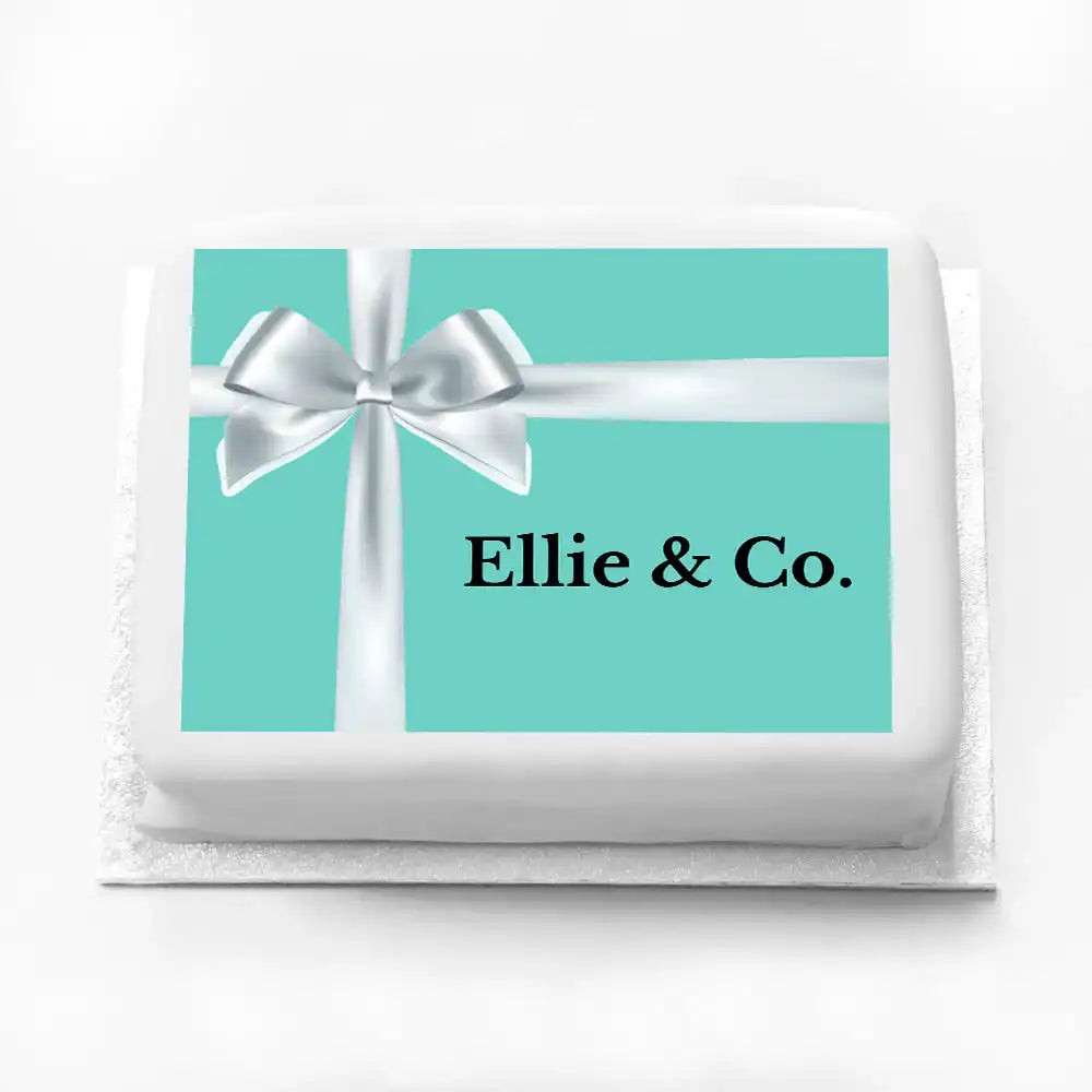 Personalised Photo Cake - Tiffany Blue Personalised Cake