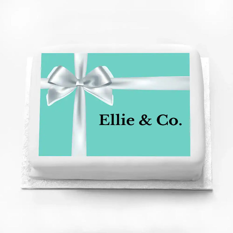 Personalised Photo Cake - Tiffany Blue Personalised Cake