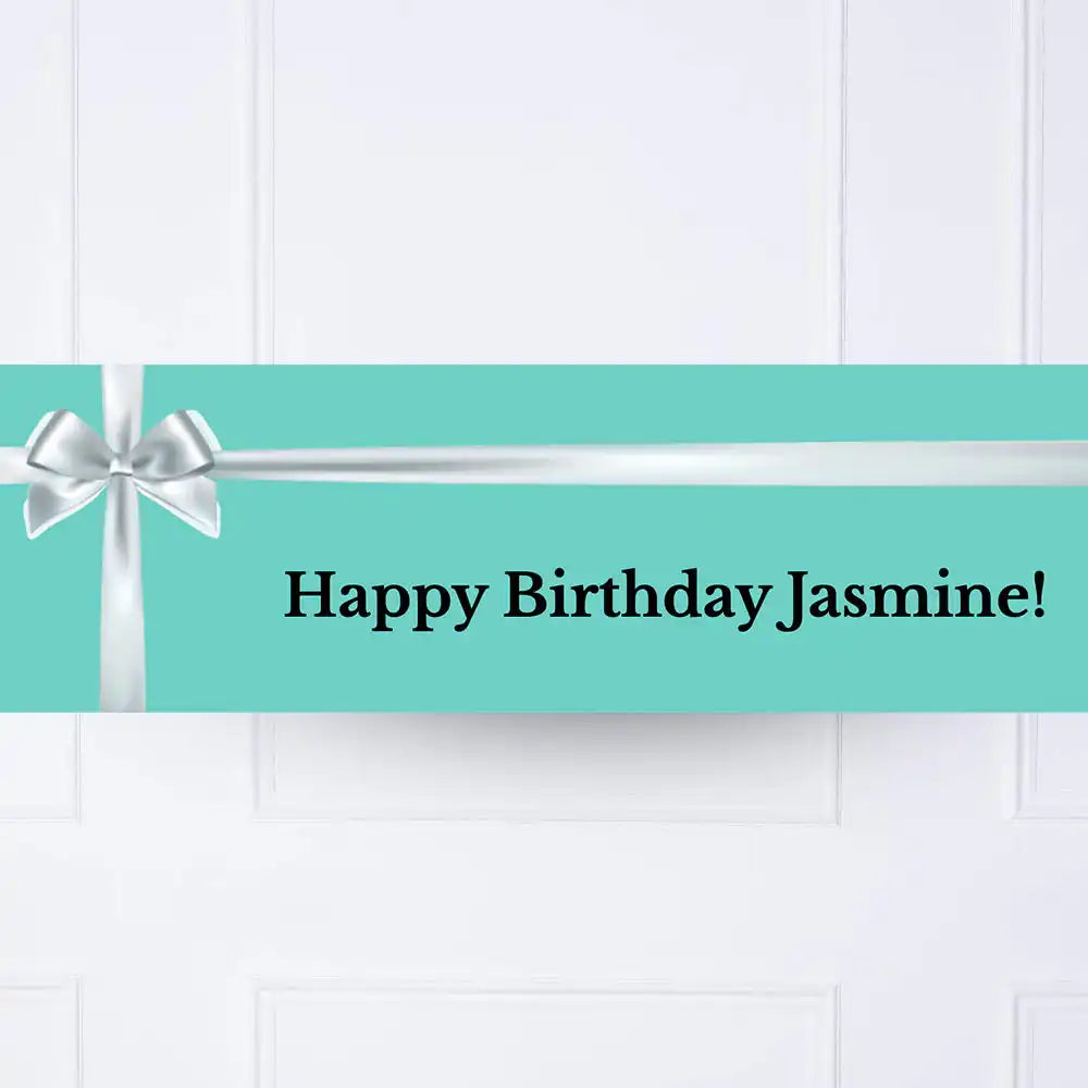 Tiffany Blue Personalised Party Banner Personalised Banner