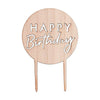 Wooden Happy Birthday Cake Topper General Party