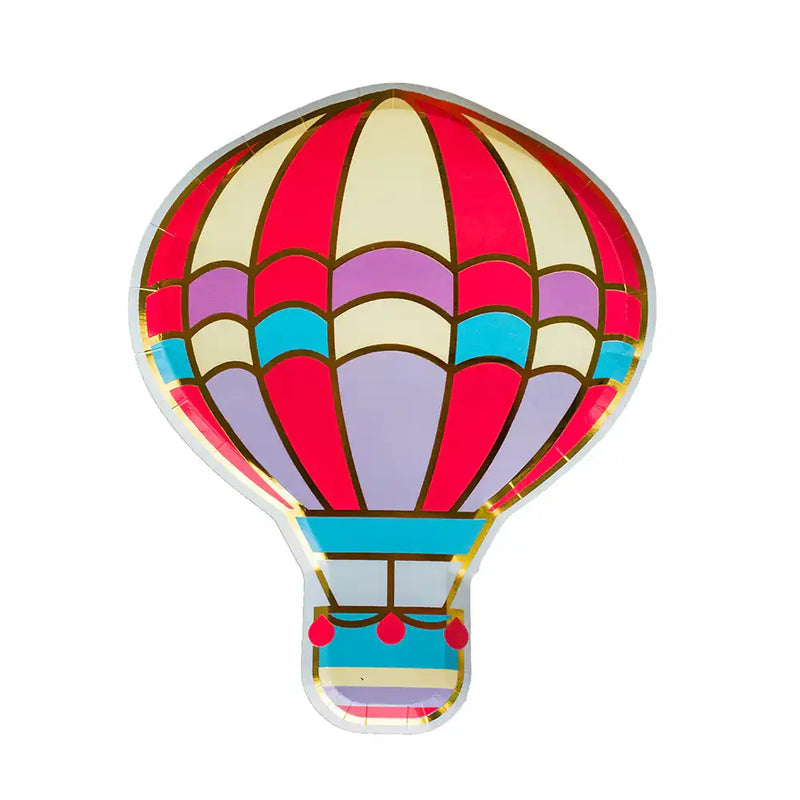 Up, Up & Away Balloon Shaped Plates (x8) 1st Birthday