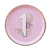 Onederland 1st Birthday Dinner Plates - Pink (x8) 1st Birthday
