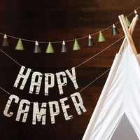 Adventure Happy Camper Banner Kids Party