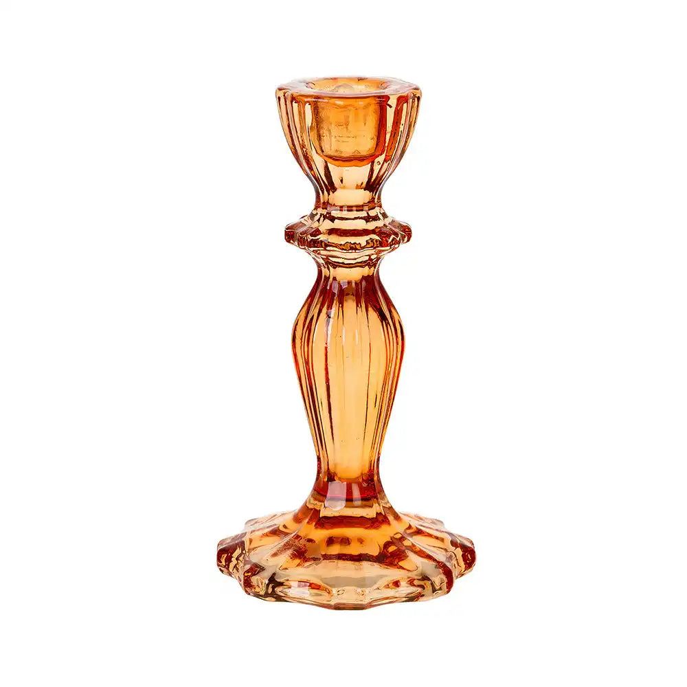 Orange Glass Candle Holder General Party