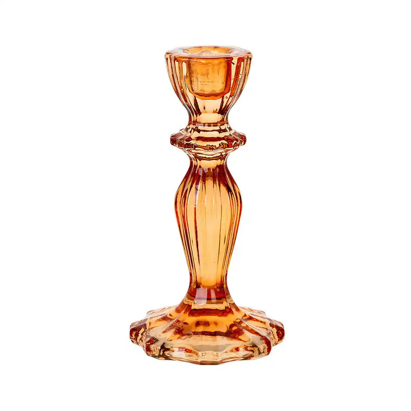 Orange Glass Candle Holder General Party