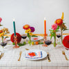 Orange Glass Candle Holder General Party