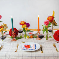 Orange Glass Candle Holder General Party