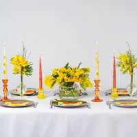 Orange Glass Candle Holder General Party
