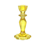 Yellow Glass Candle Holder