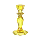 Yellow Glass Candle Holder