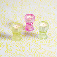 Green Glass Small Candle Holder General Party