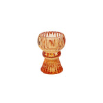 Orange Glass Small Candle Holder