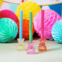 Green Glass Small Candle Holder General Party