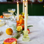 Orange Glass Small Candle Holder
