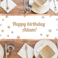 Assorted Metallics Personalised Table Runner Personalised Runner