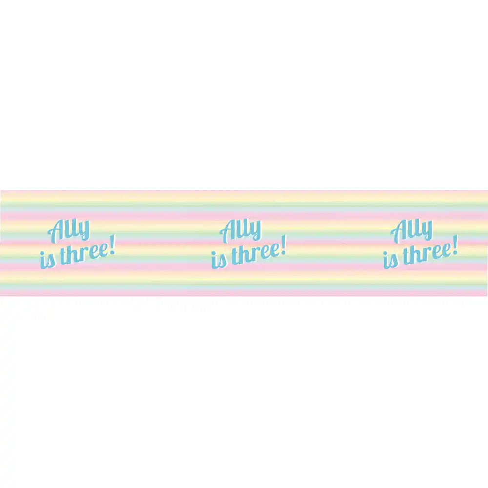 Pastel Rainbow Personalised Table Runner Personalised Runner
