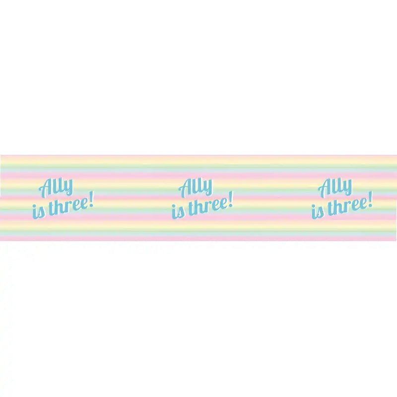 Pastel Rainbow Personalised Table Runner Personalised Runner